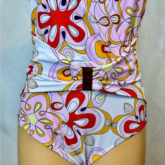 NWT Grace Karin One Piece Retro Print Colorful Swimsuit / Size large - Picture 3 of 11
